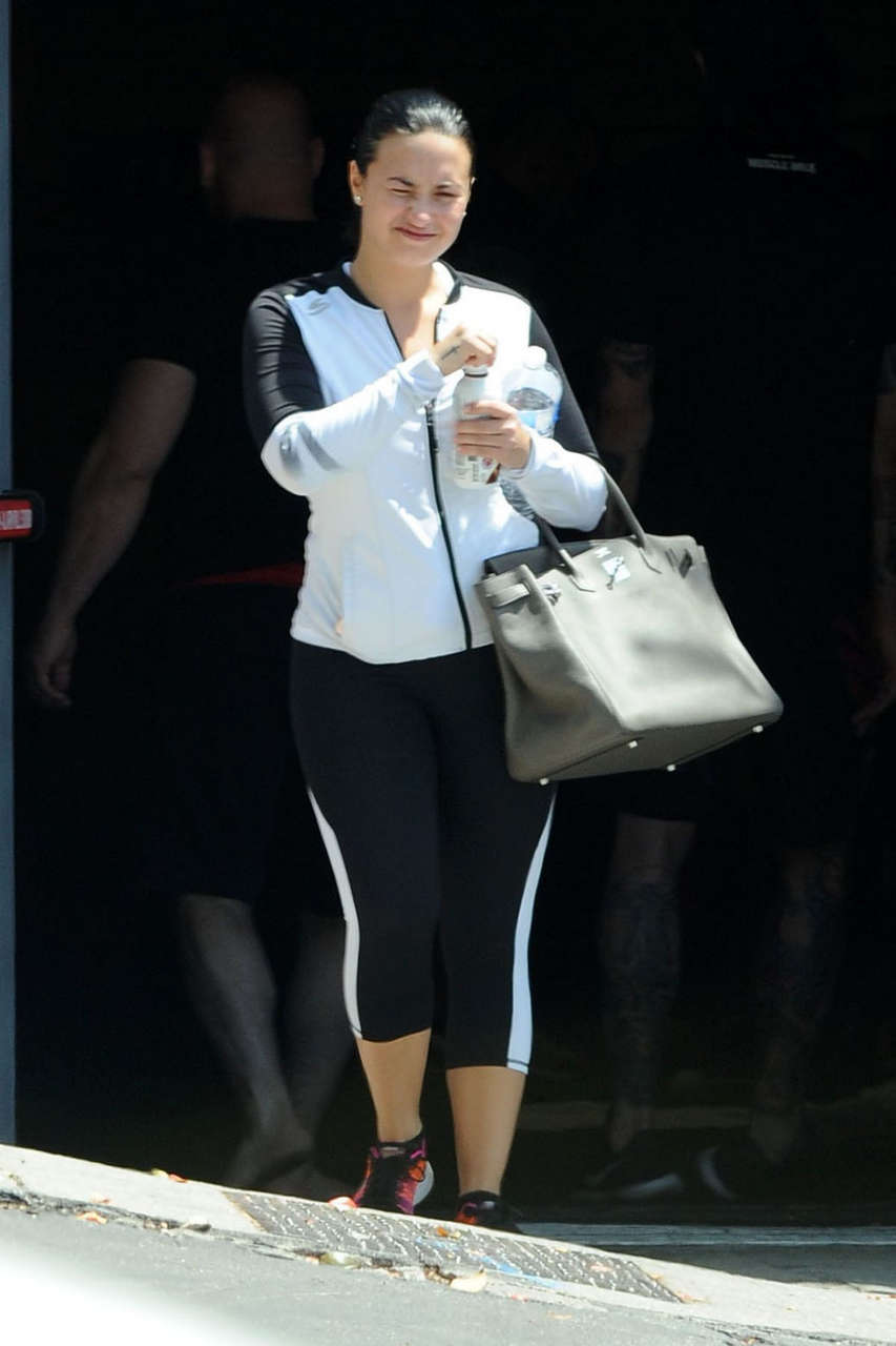 Demi Lovato Leaves Gym Los Angeles