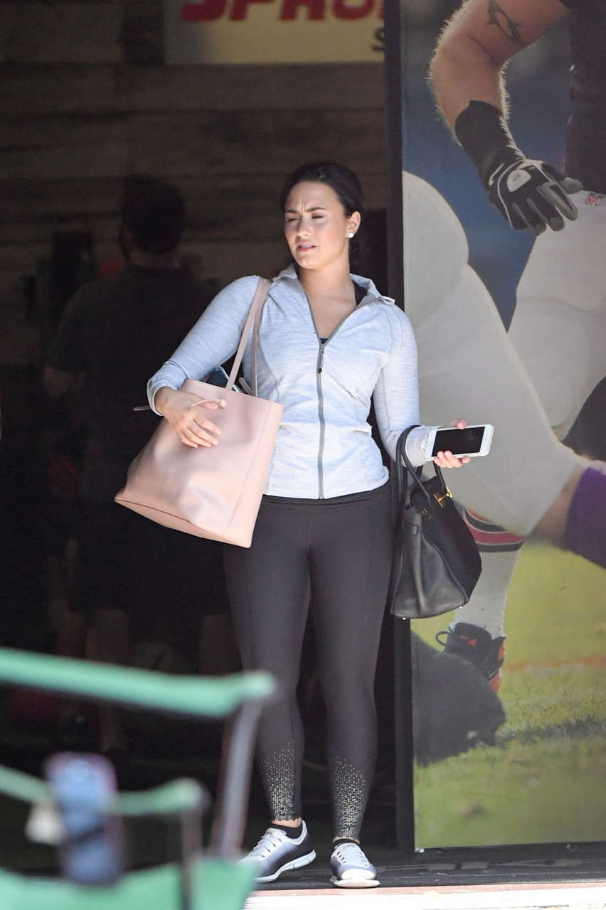 Demi Lovato Leaves Gym Los Angeles
