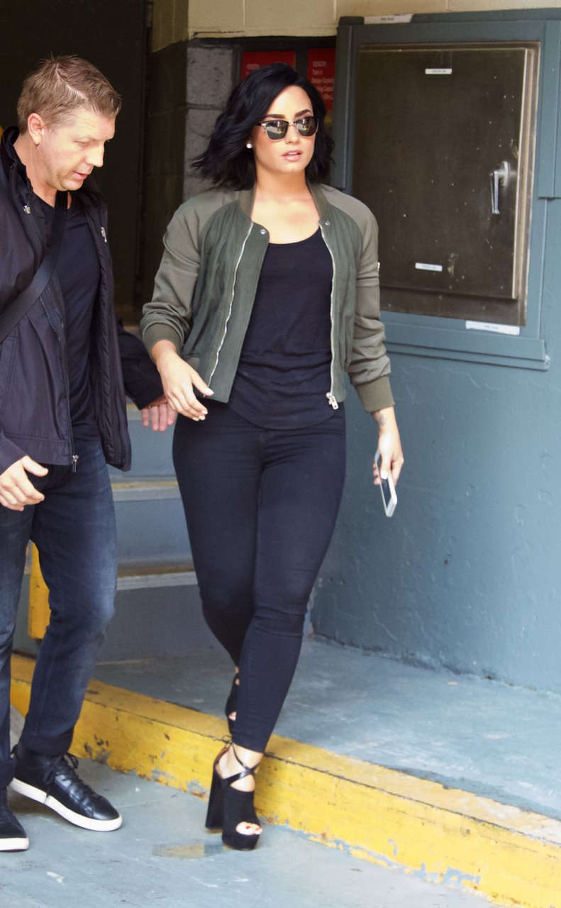 Demi Lovato Leaves Z100 Studios New York