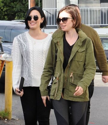 Demi Lovato Lily Collins Out For Lunch West Hollywood