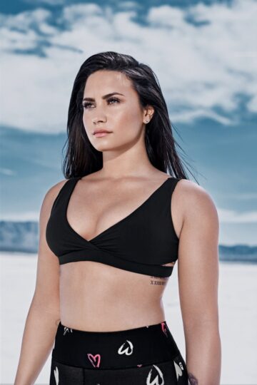 Demi Lovato Modeling A Sports Bra Hot