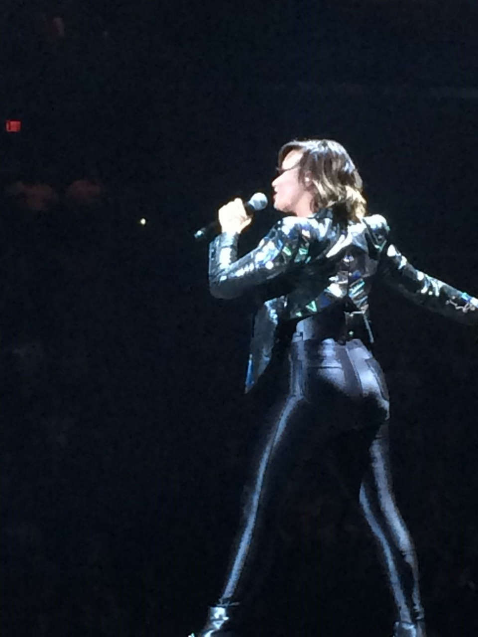Demi Lovato Spandex Performs Neon Lights Tour Miami