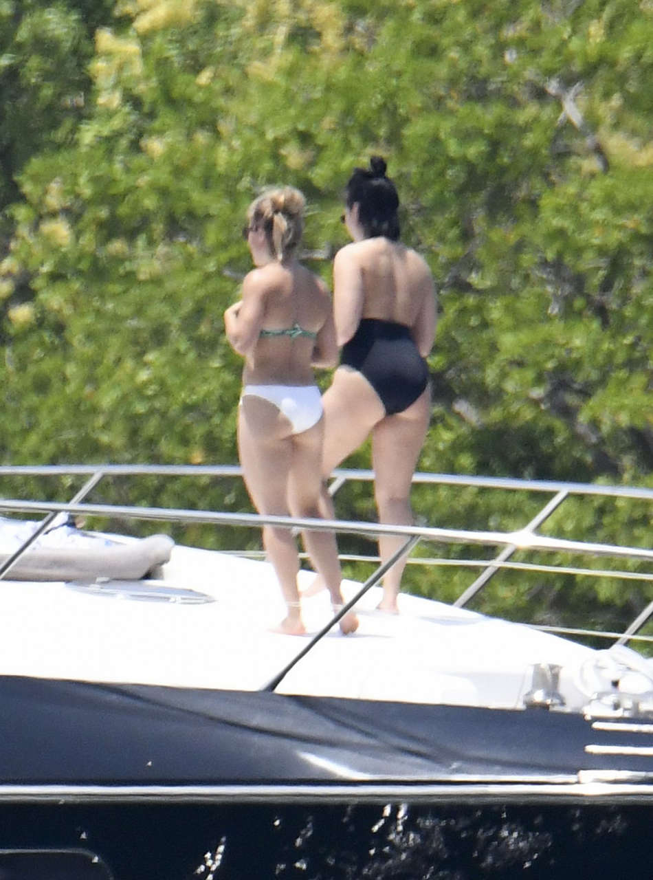 Demi Lovato Swimsuit Boat Miami