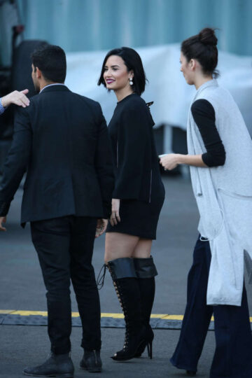 Demi Lovato Wilmer Valderrama Leaves Jimmy Kimmel