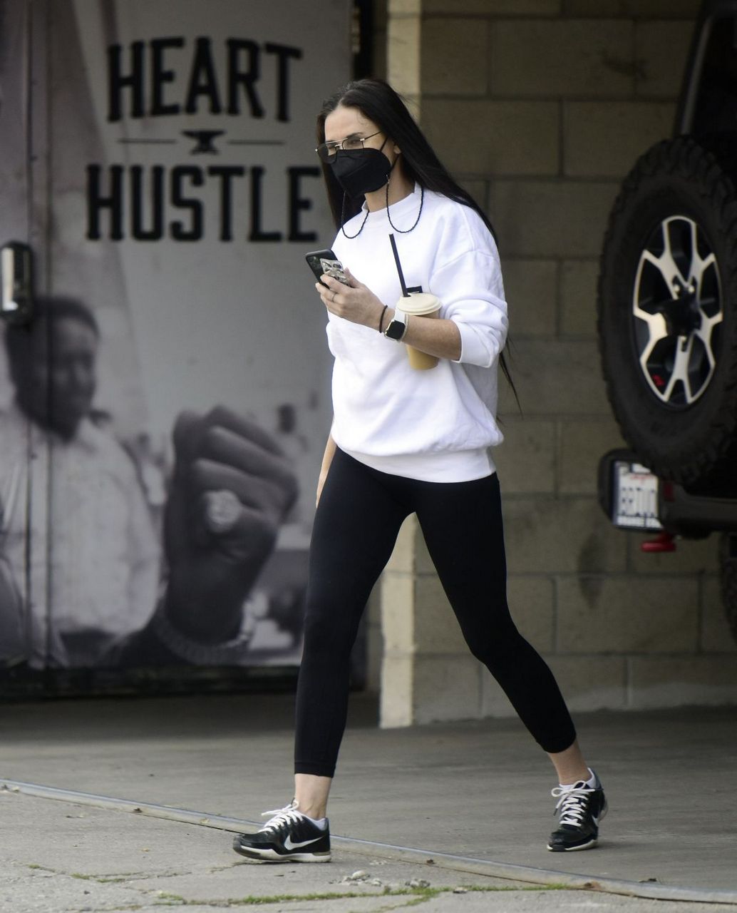 Demi Moore Leaves Heart Hustle Gym Los Angeles