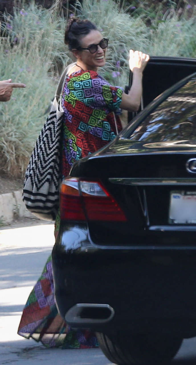 Demi Moore Leaves Her Home Los Angeles