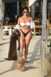 Demi Rose Bikini Out With Her Dog Beach Spain