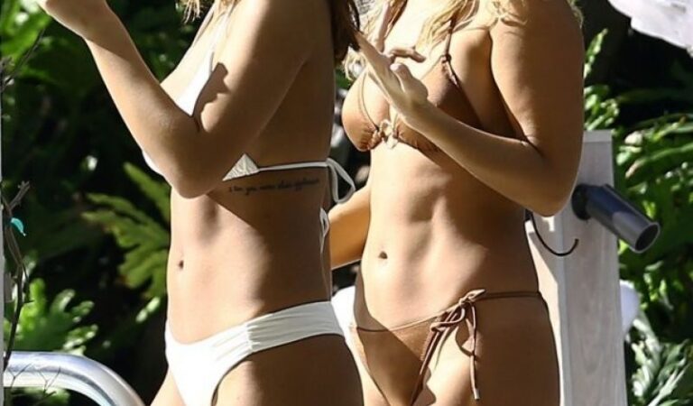 Devin Brugman Natasha Oakley Bikinis Pool Miami (17 photos)