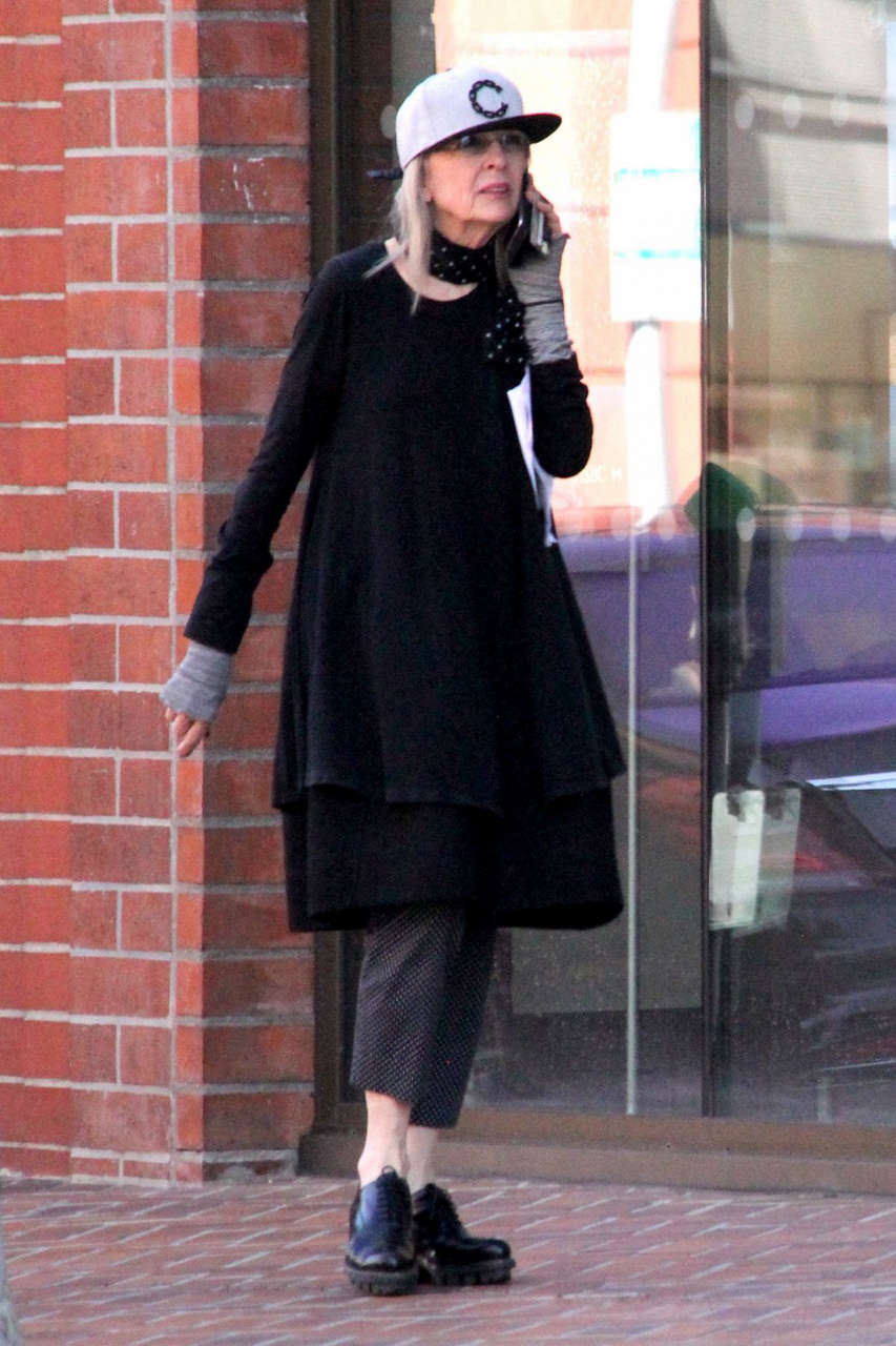 Diane Keaton Out About Beverly Hills