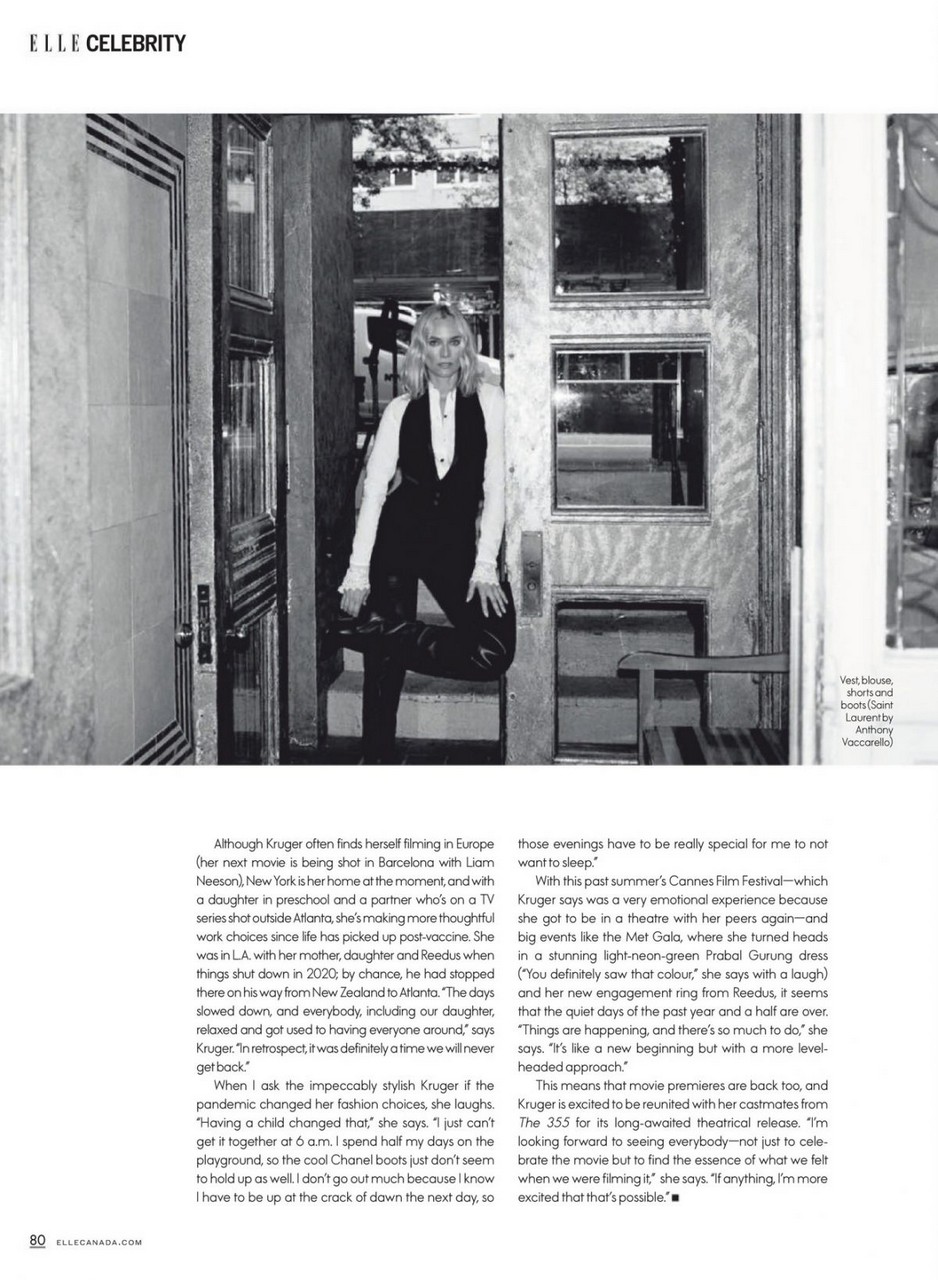 Diane Kruger Elle Magazine Canada December