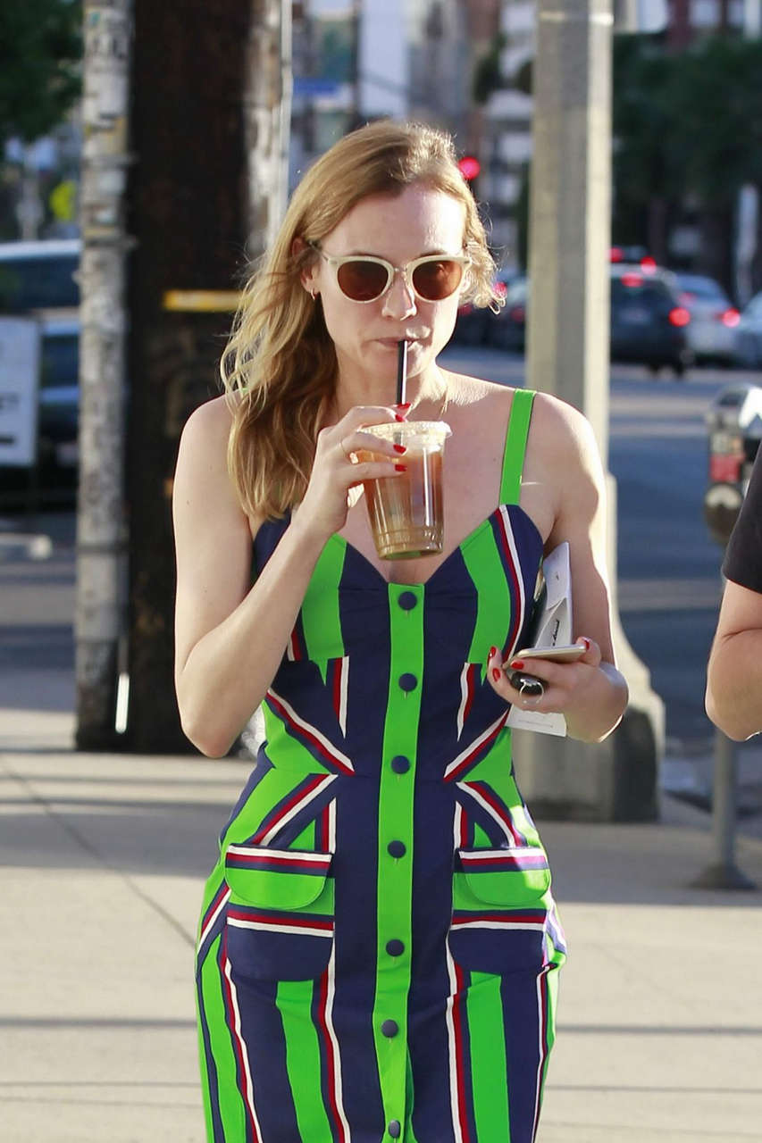 Diane Kruger Leaves Alfred Coffee Citchen West Hollywood