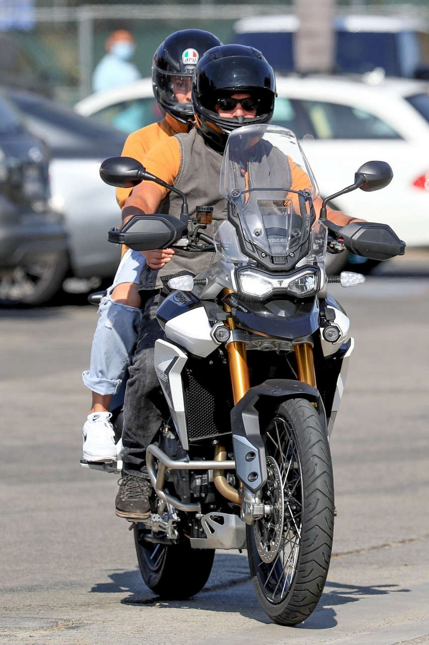Diane Kruger Norman Reedus Riding Motorcycle Out Malibu
