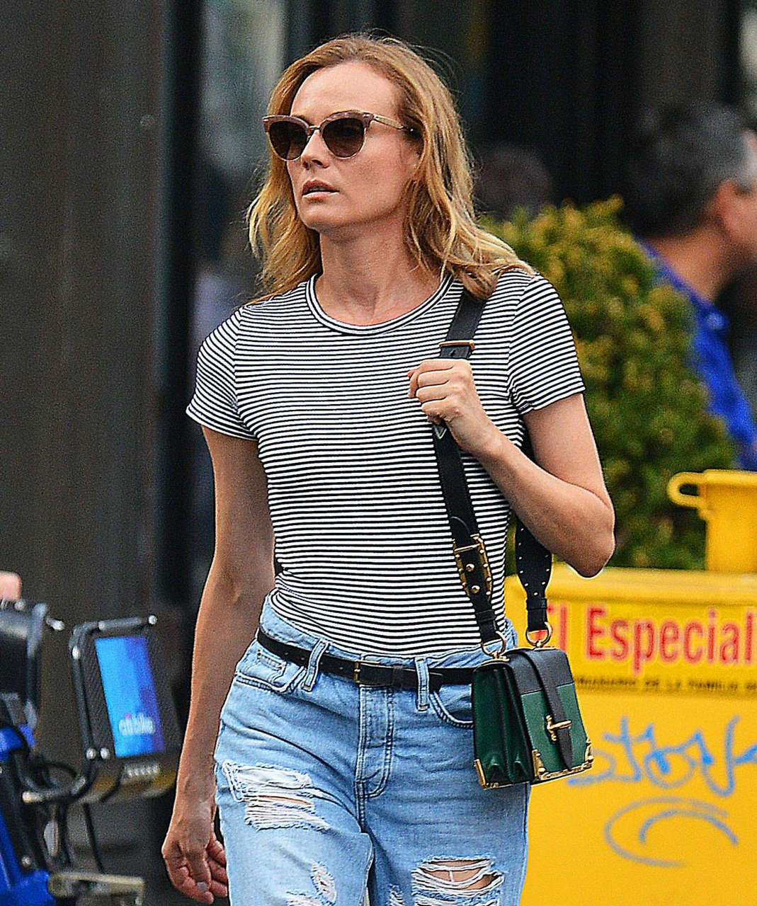 Diane Kruger Ripped Jeans Out New York
