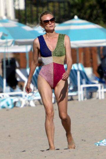 Diane Kruger Swimsuit Beach Los Angeles