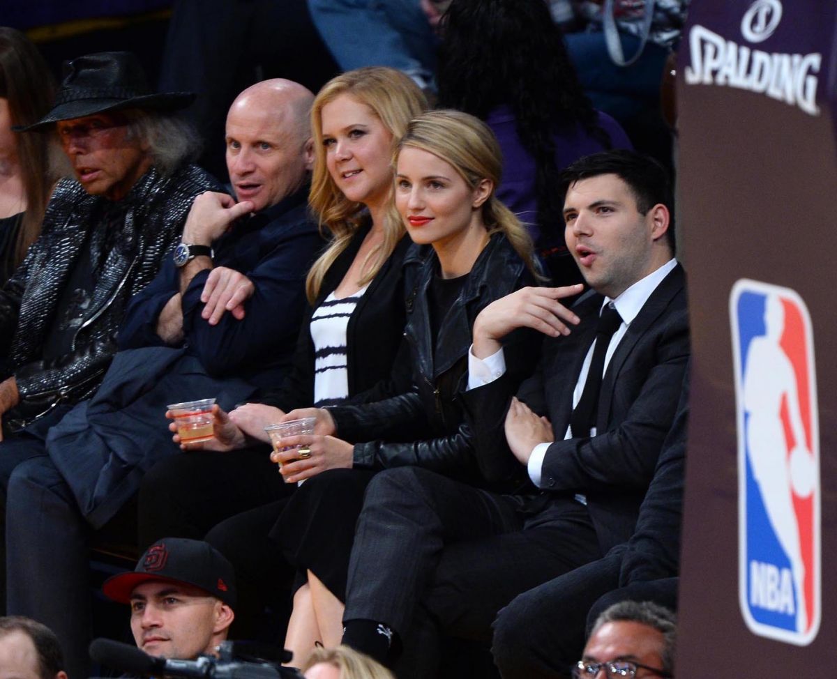 Dianna Agron Lakers Game Los Angeles