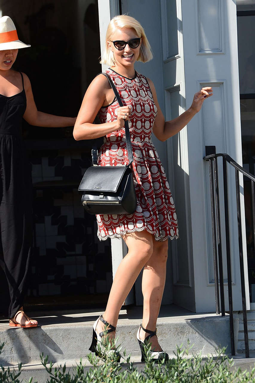 Dianna Agron Leaves Gracias Madre West Hollywood