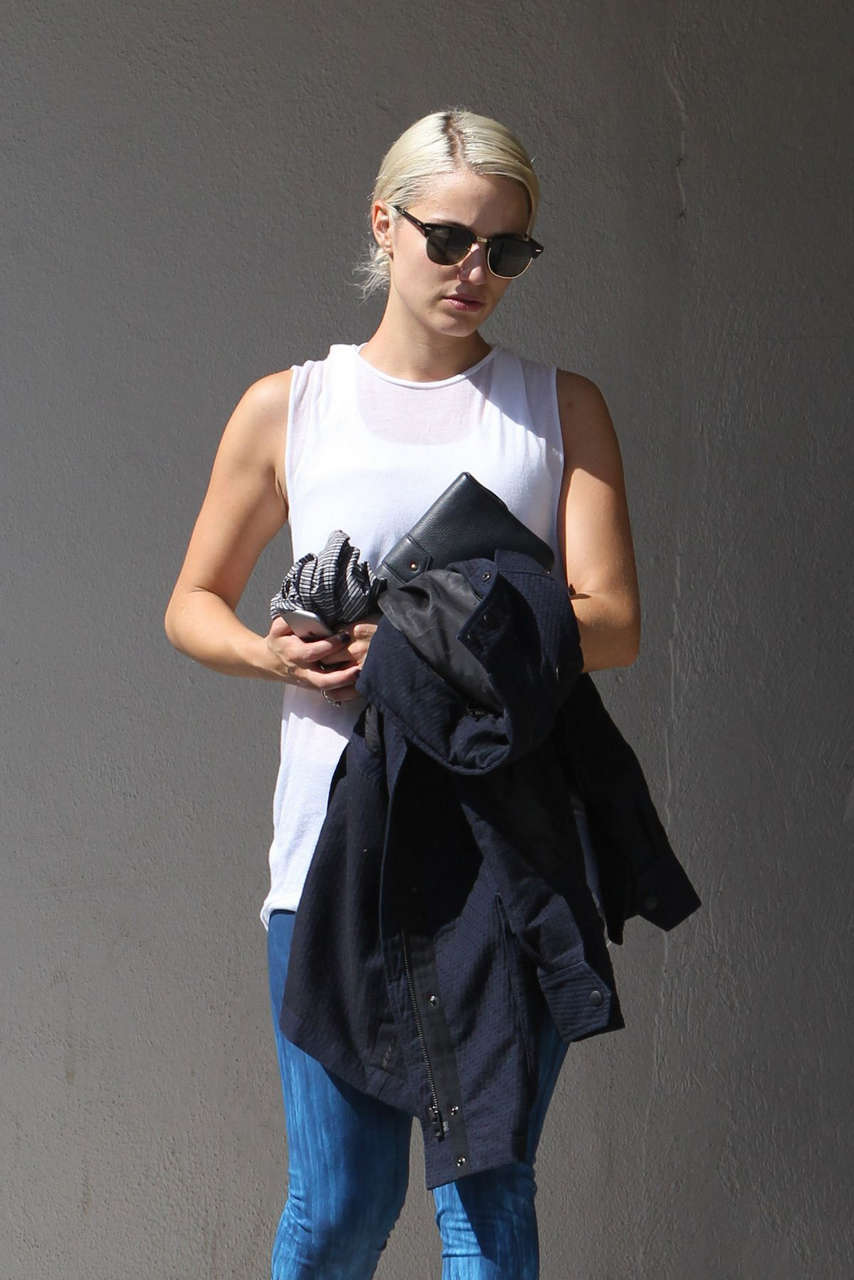 Dianna Agron Leggings Out West Hollywood