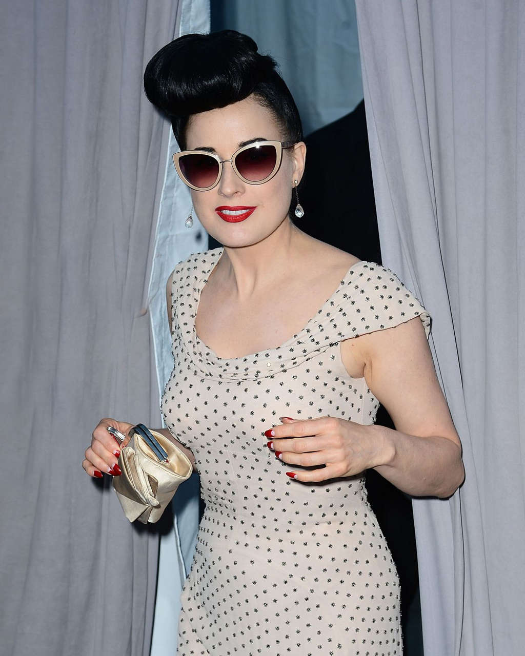 Dita Von Teese 2014 Hollywood Bowl Opening Might Hall Fame Inductions