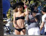 Doutzen Kroes Black Bikini Photoshoot Miami Beach