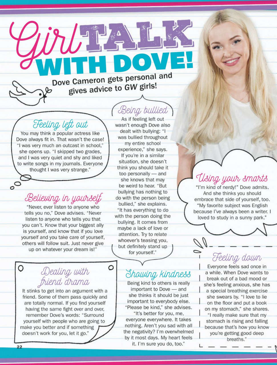 Dove Cameron Girls World Magazine October
