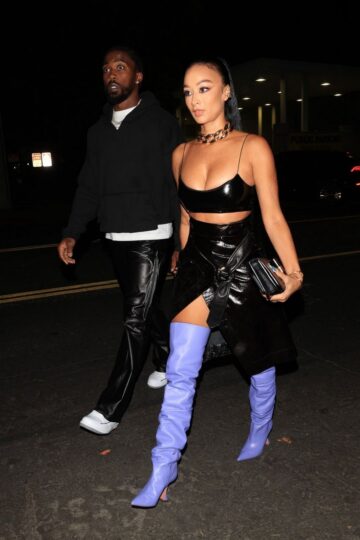 Draya Michele Arrives Kanye West S Jeen Yuhs Netflix Documentary Viewing Hollywood
