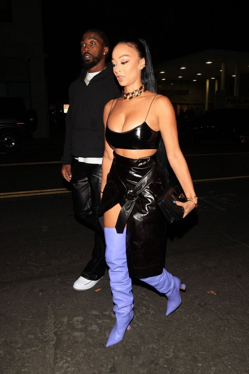 Draya Michele Arrives Kanye West S Jeen Yuhs Netflix Documentary Viewing Hollywood