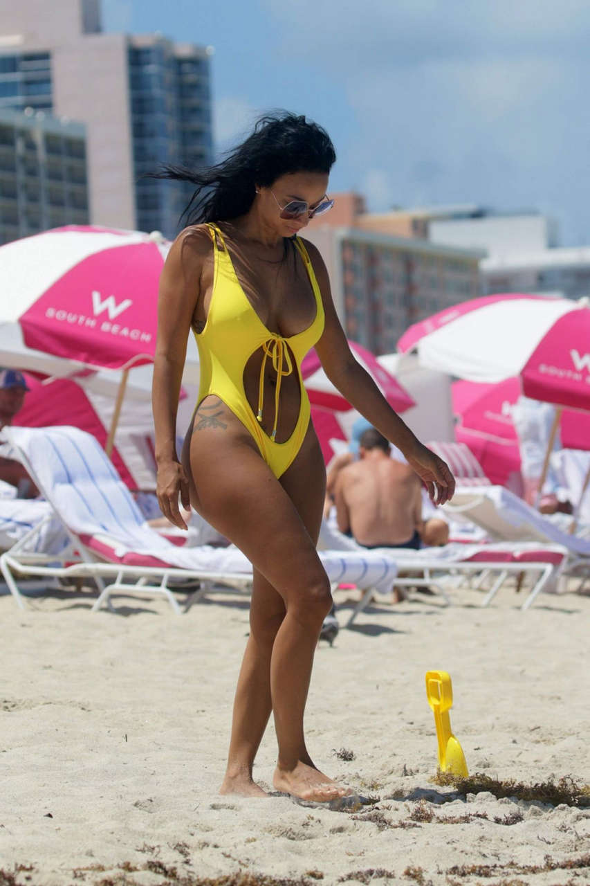 Draya Michele Swimsuit Beach Miami