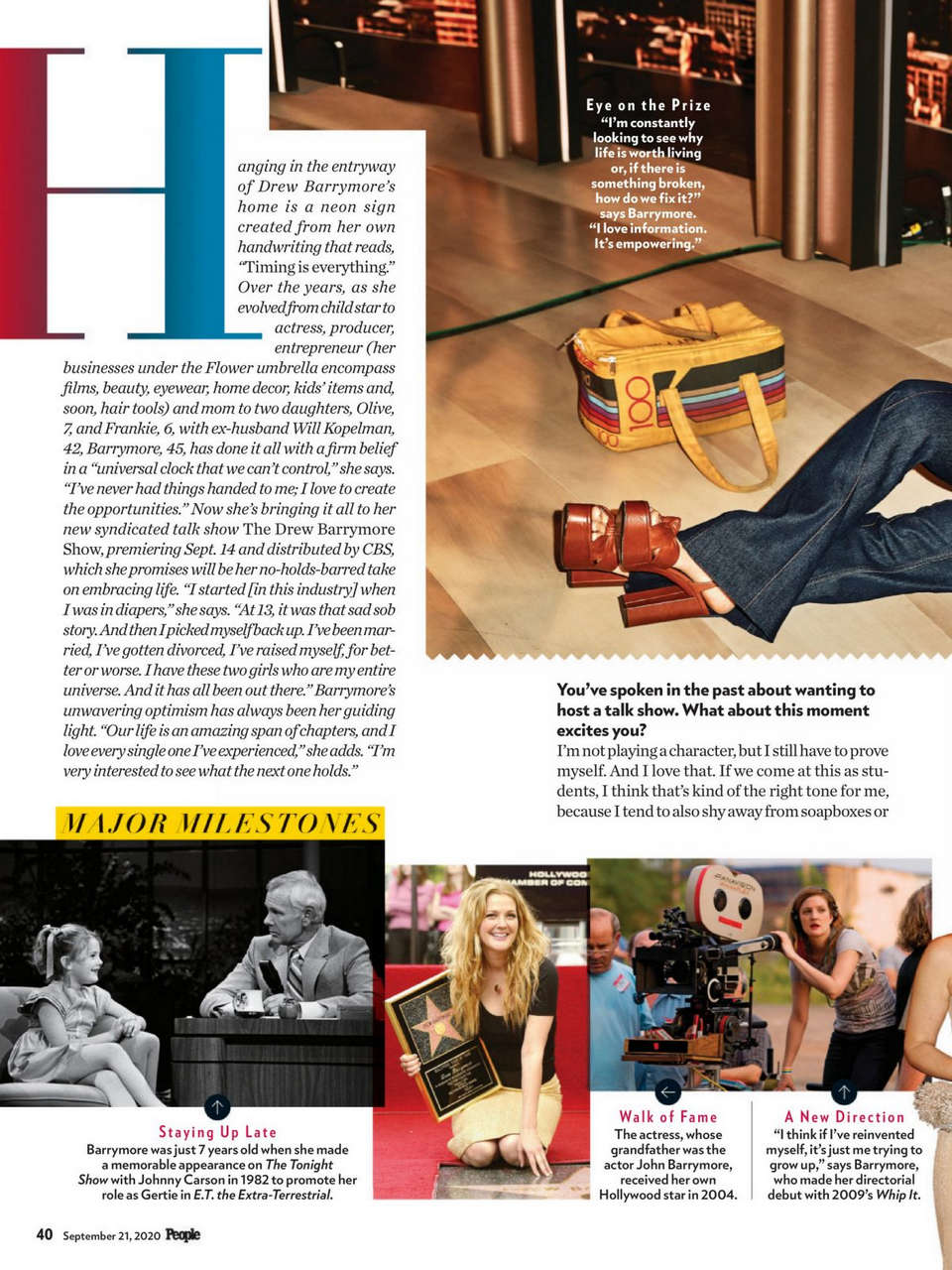 Drew Barrymore People Magazine September