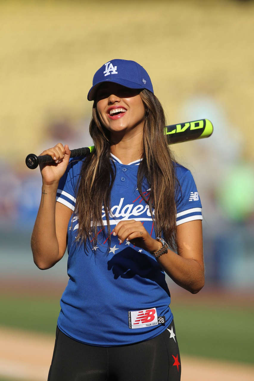 Eiza Gozalez Hollywood Stars Game Dodger Stadium Los Angeles