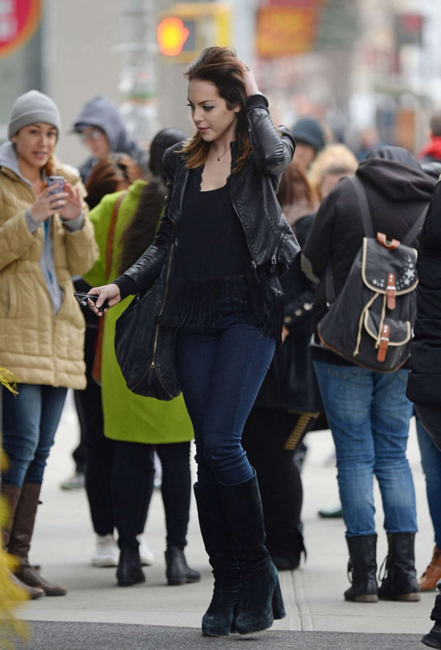 Elizabeth Gillies Out About New York