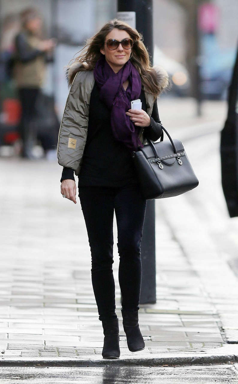 Elizabeth Hurley Out About London