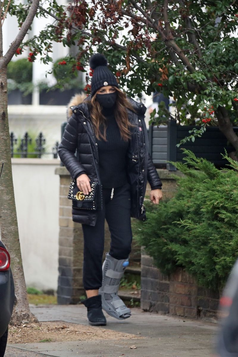 Elizabeth Hurley Out And About London
