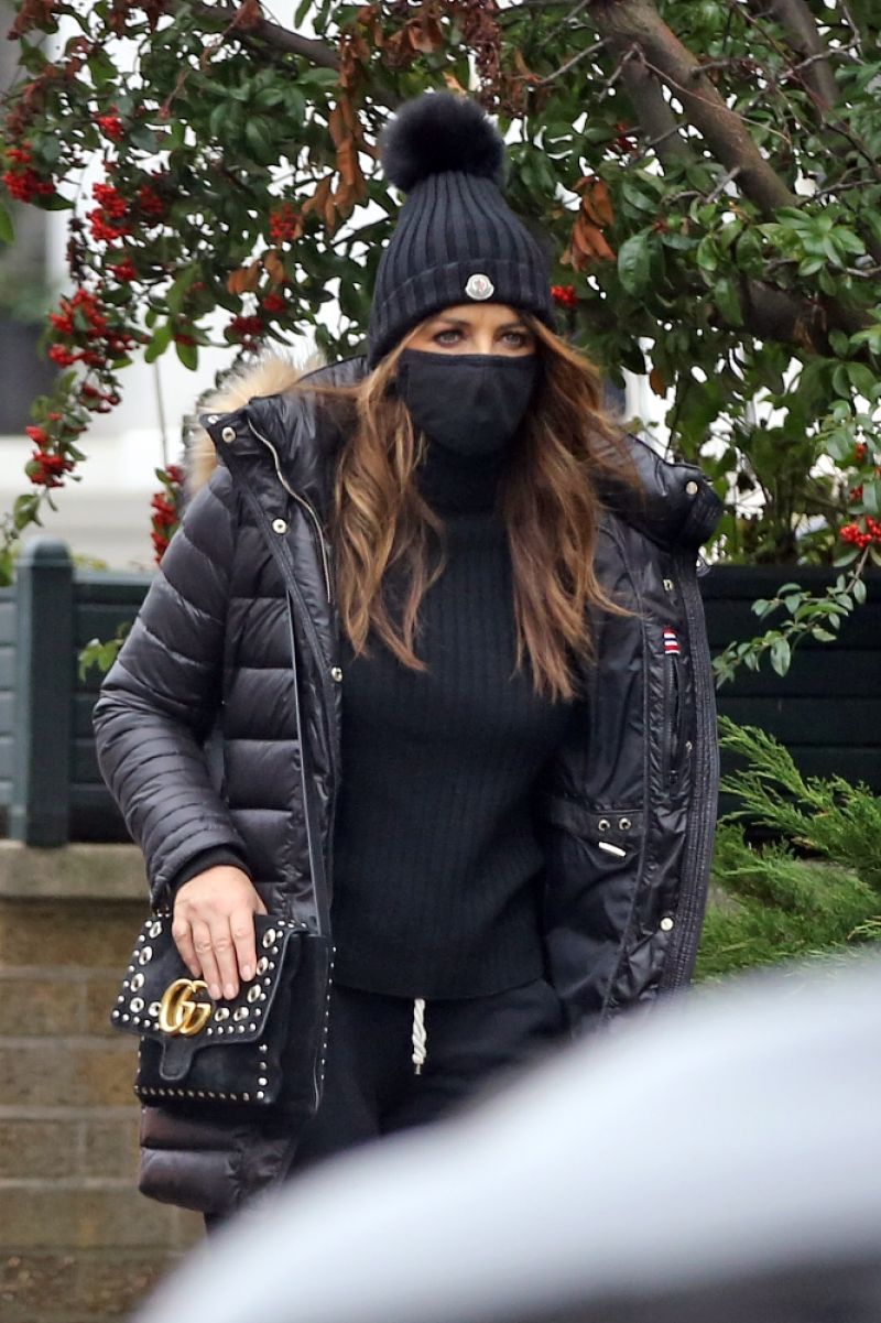 Elizabeth Hurley Out And About London