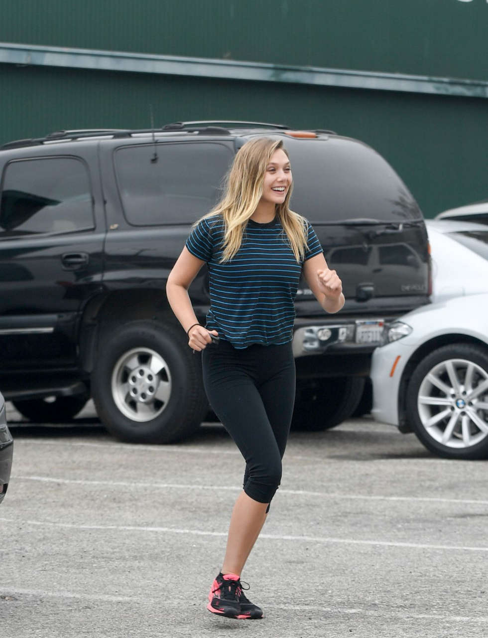 Elizabeth Olsen Arrives Gym West Hollywood