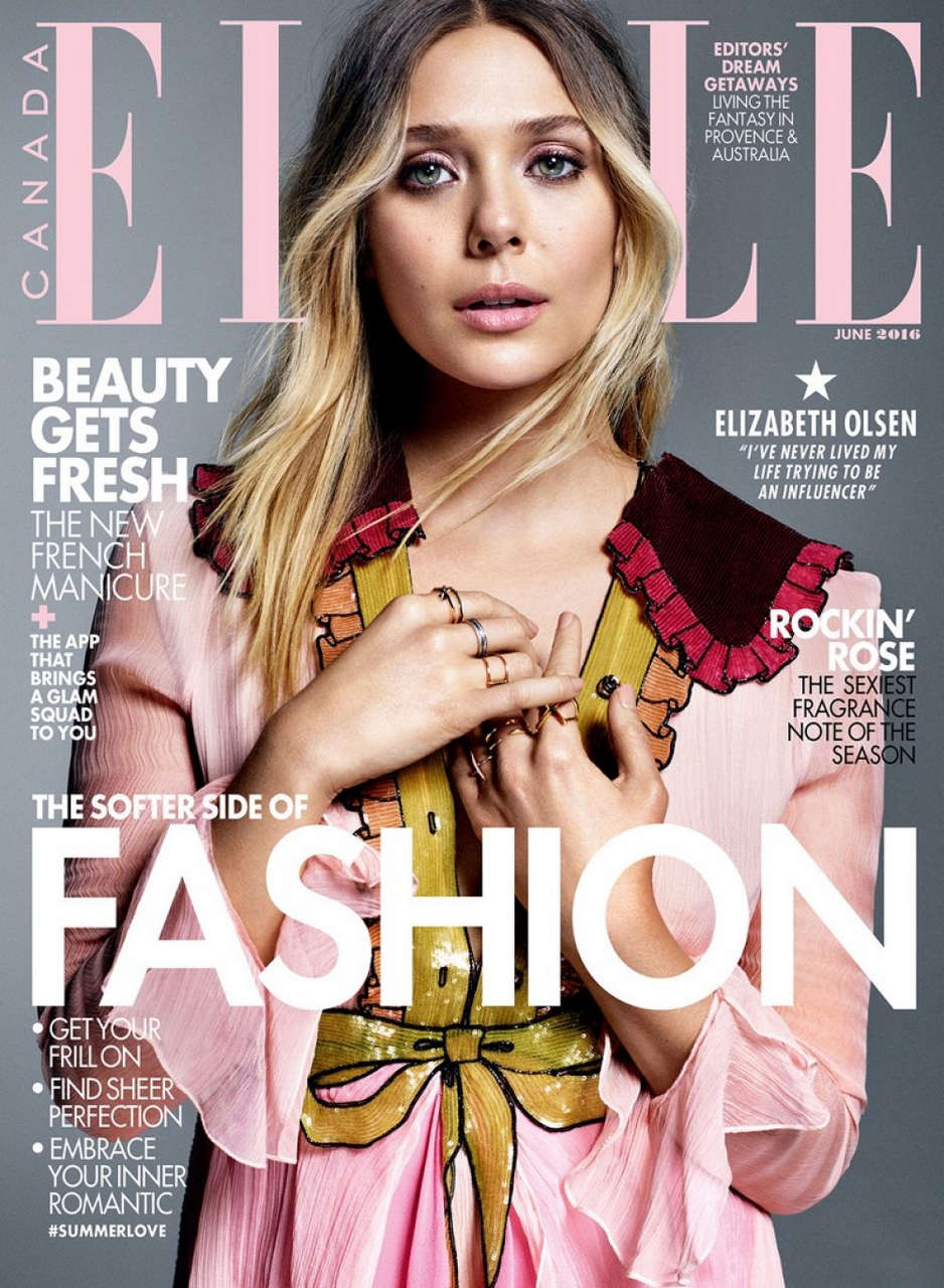 Elizabeth Olsen Elle Magazine Canada June 2016 Issue