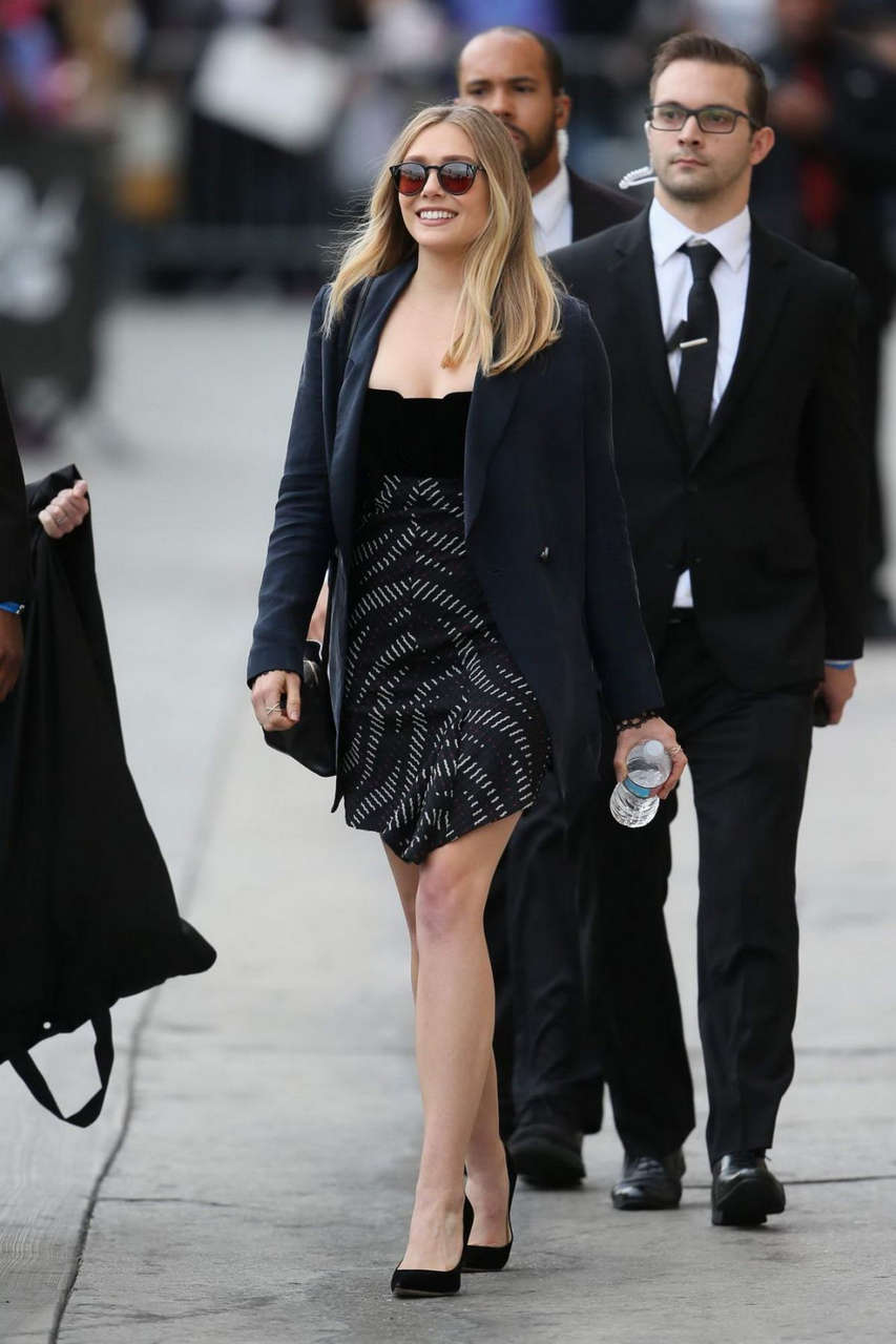 Elizabeth Olsen Leaves Jimmy Kimmel Live Los Angeles