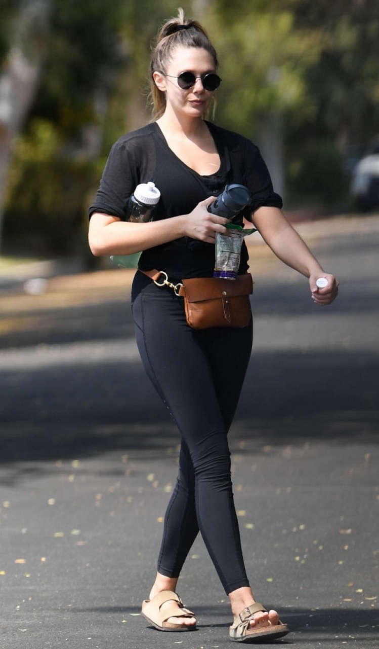Elizabeth Olsen Leaves Private Gym Sherman Oaks