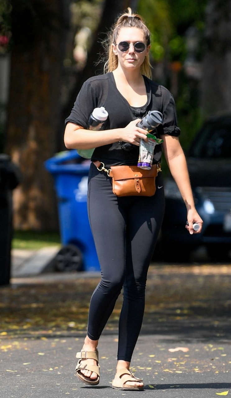 Elizabeth Olsen Leaves Private Gym Sherman Oaks
