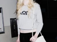 Elle Fanning Arriving At The Los Angeles
