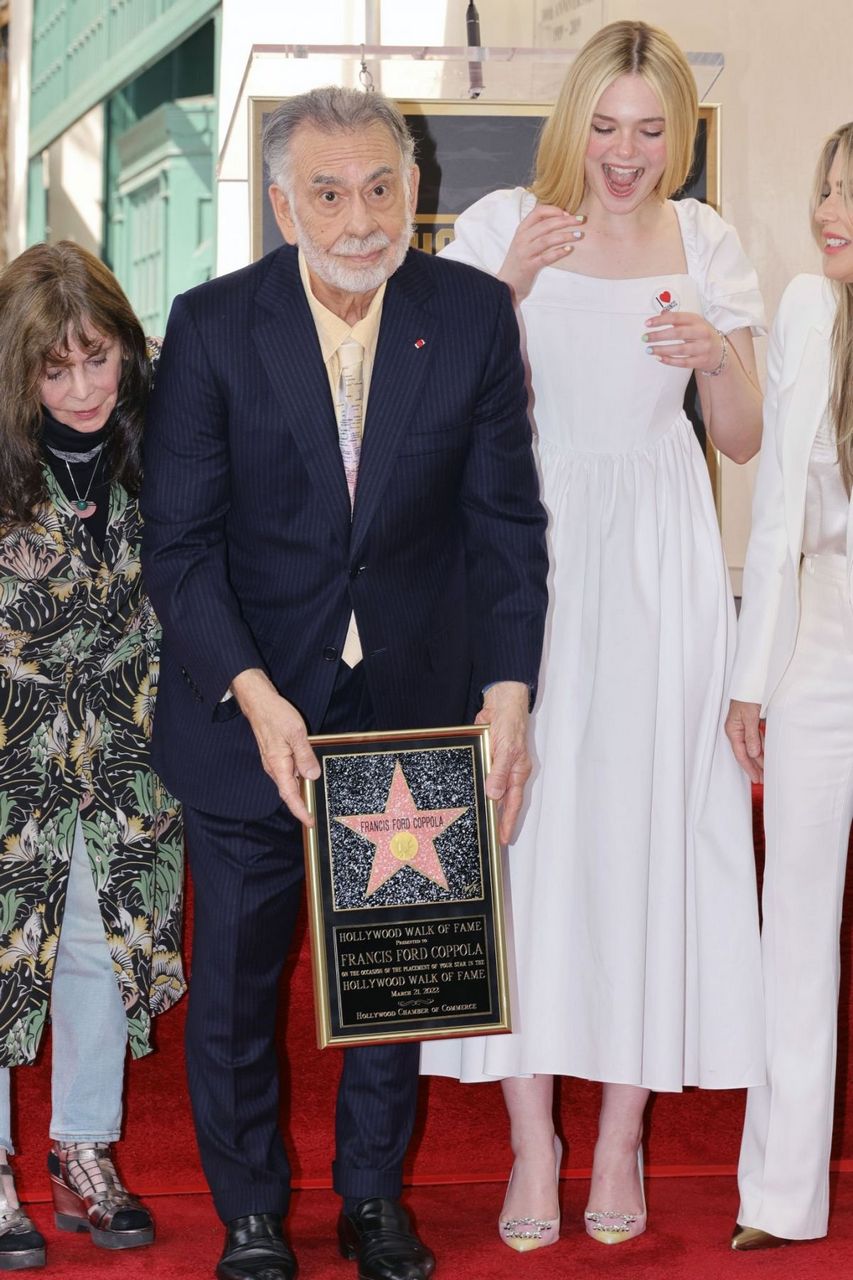 Elle Fanning Francis Ford Coppola Hollywood Walk Of Fame Star Ceremony