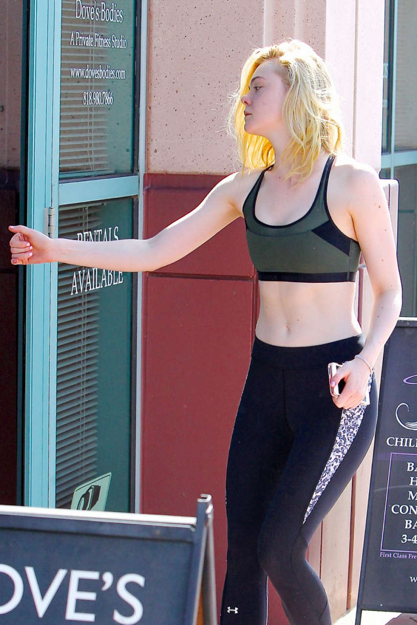 Elle Fanning Heading To Gym North Hollywood
