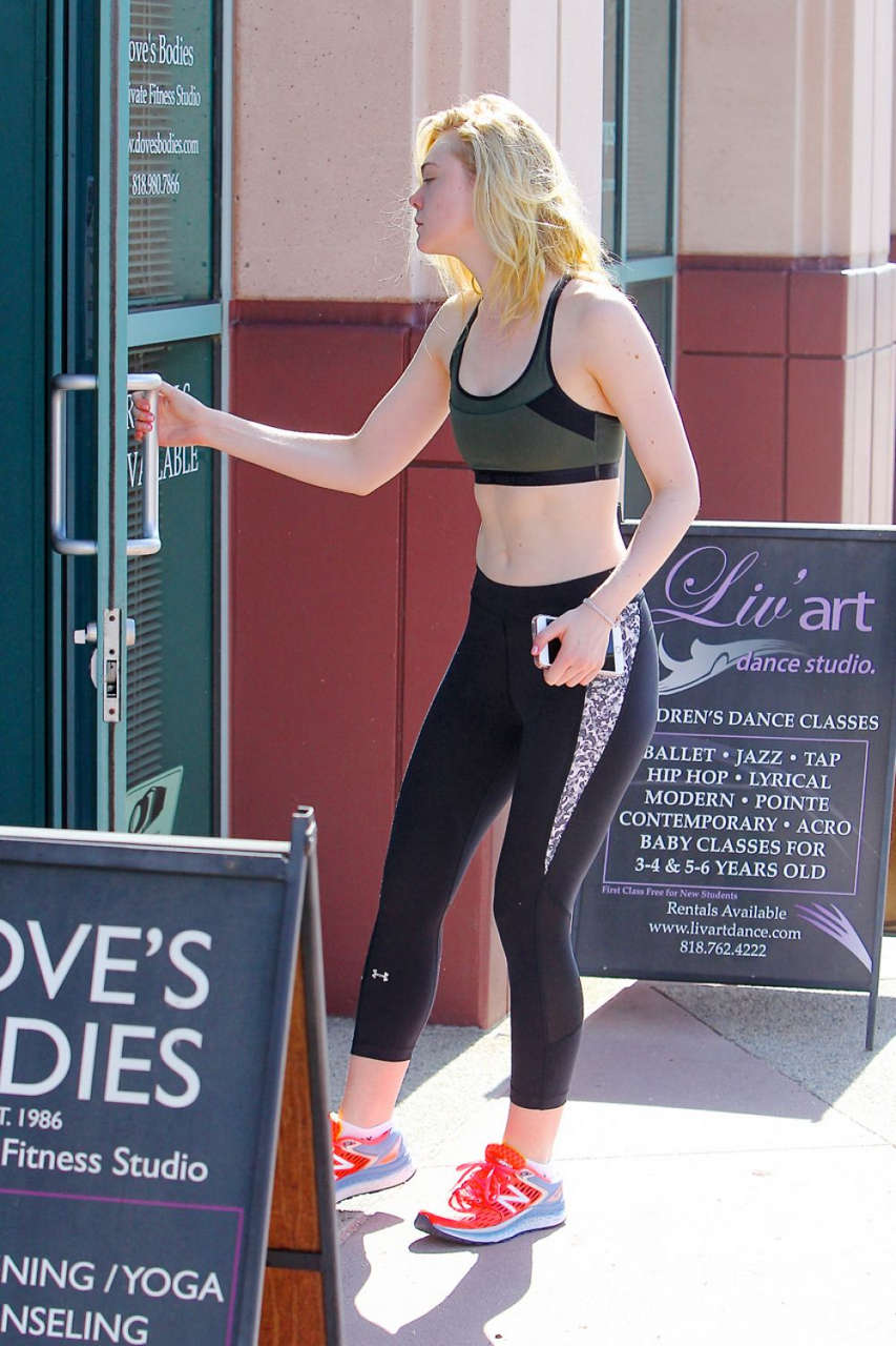 Elle Fanning Heading To Gym North Hollywood