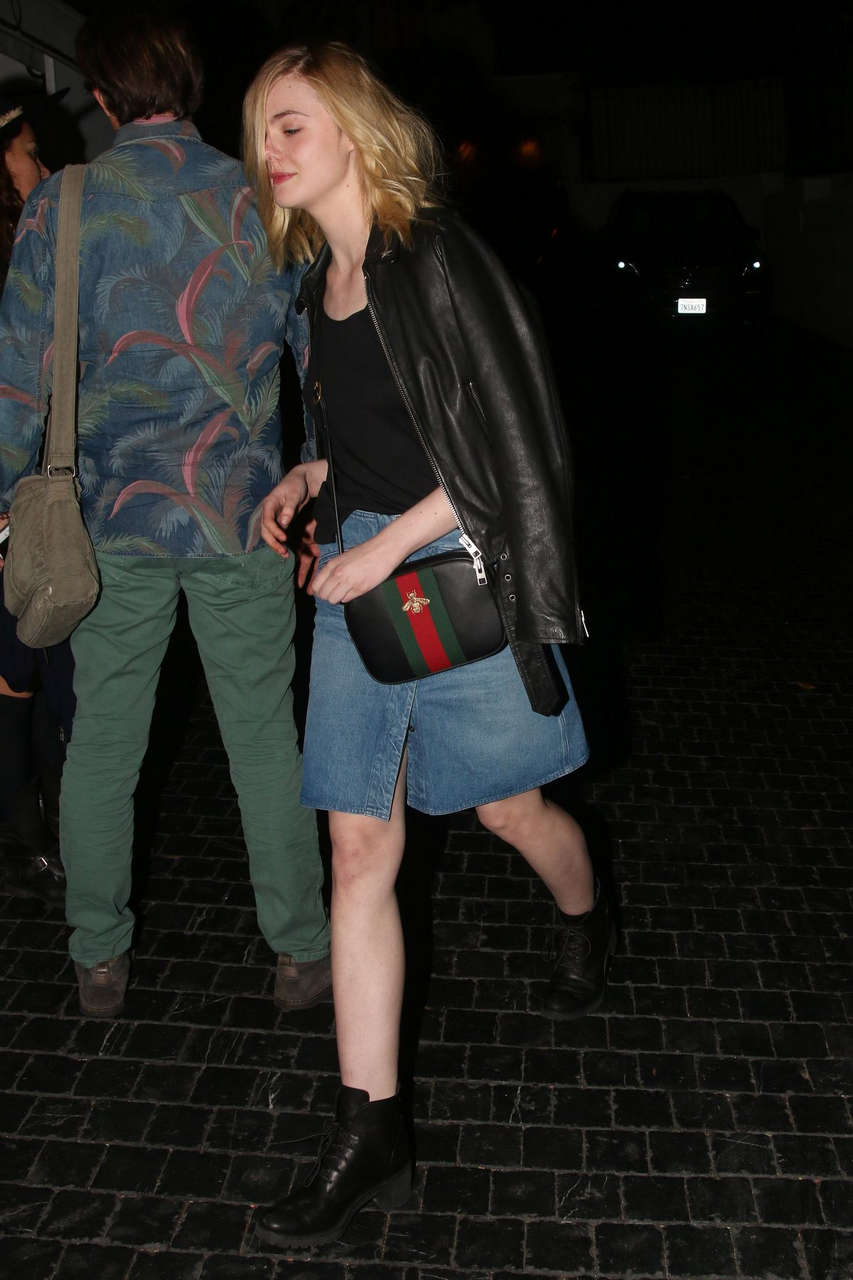 Elle Fanning Leaves Chateau Marmont West Hollywood