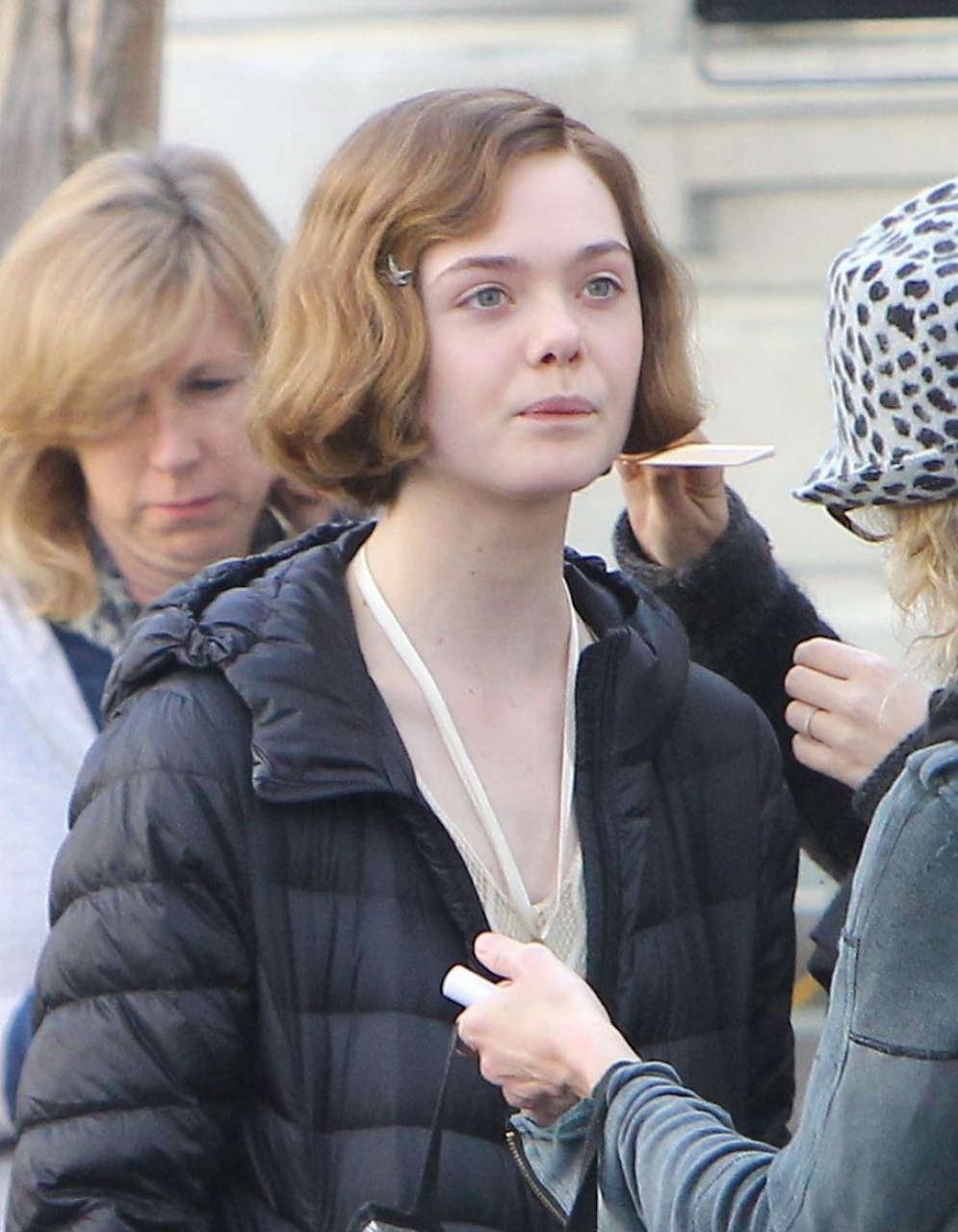 Elle Fanning Set Of Live By Night Los Angeles