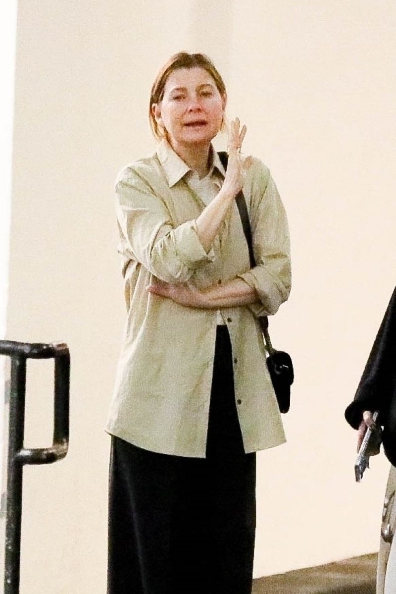 Ellen Pompeo Out For Dinner With Friend E Baldi Beverly Hills