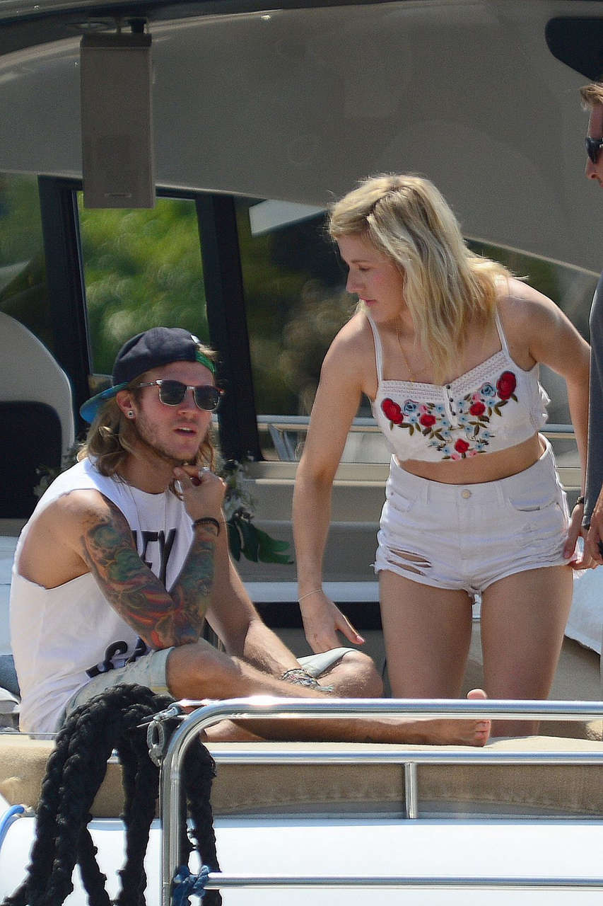 Ellie Goulding Bikini Her Boyfriend Dougie Poynter Yacht Ibiza