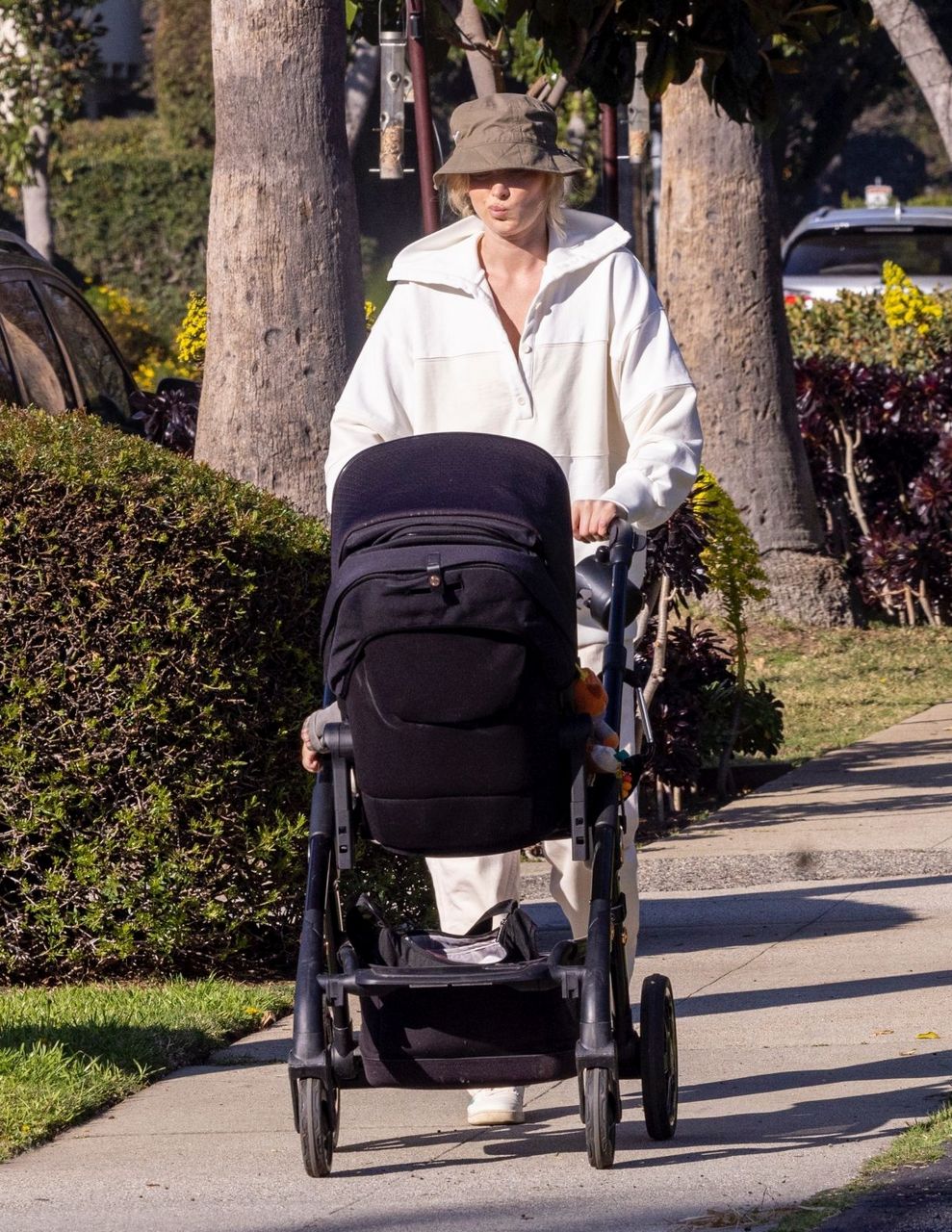 Elsa Hosk Out With Her Baby Pasadena