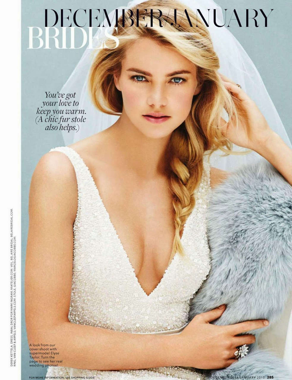 Elyse Taylor Brides Usa Magazine December 2014 Issue