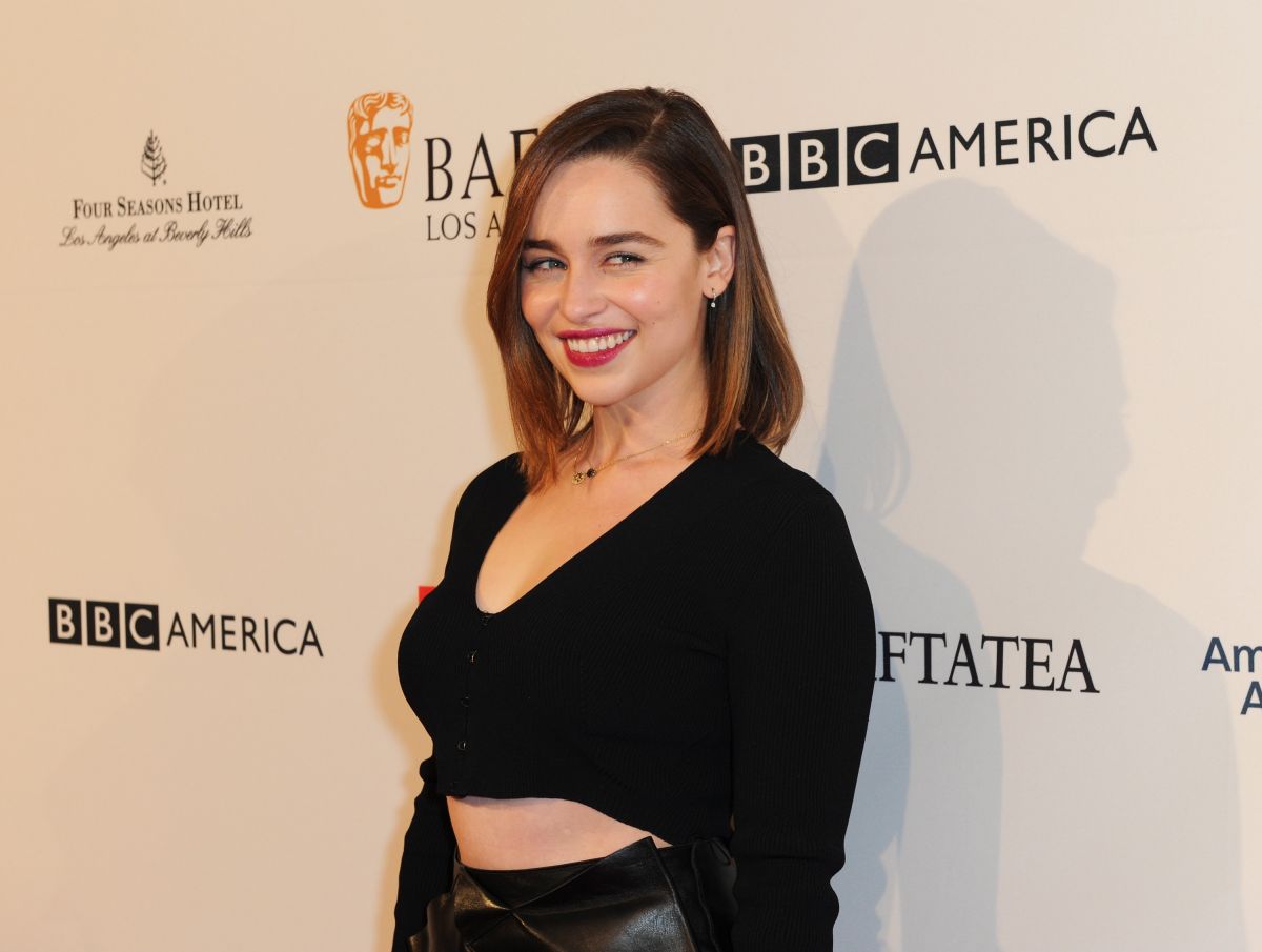 Emilia Clarke Bafta Los Angeles Awards Season Tea Los Angeles