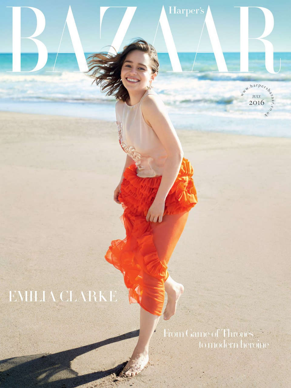 Emilia Clarke Harpers Bazaar Magazine July 2016 Issue